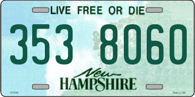 NH license plate 3538060