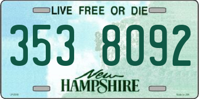NH license plate 3538092