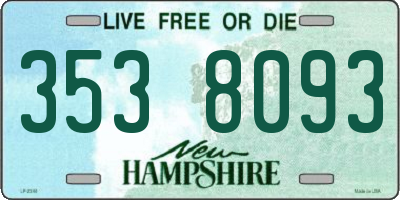 NH license plate 3538093