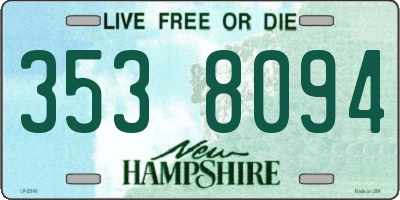 NH license plate 3538094
