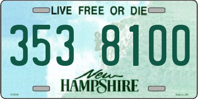 NH license plate 3538100