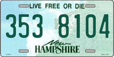 NH license plate 3538104