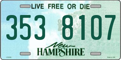 NH license plate 3538107