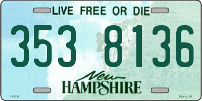 NH license plate 3538136