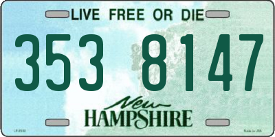 NH license plate 3538147