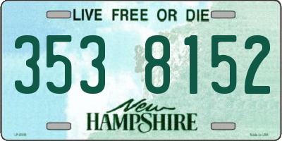 NH license plate 3538152