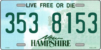 NH license plate 3538153