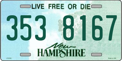 NH license plate 3538167
