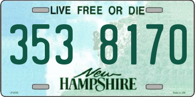 NH license plate 3538170