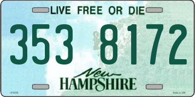 NH license plate 3538172