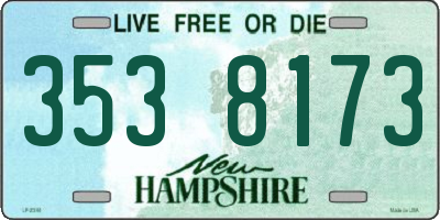 NH license plate 3538173