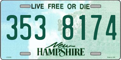 NH license plate 3538174