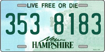 NH license plate 3538183