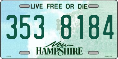 NH license plate 3538184