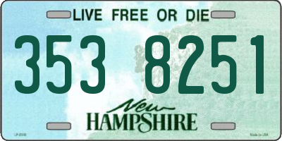 NH license plate 3538251