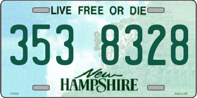 NH license plate 3538328