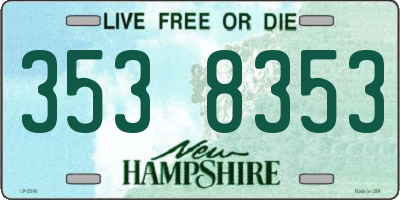NH license plate 3538353