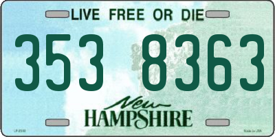 NH license plate 3538363