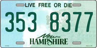 NH license plate 3538377