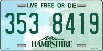 NH license plate 3538419