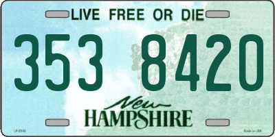 NH license plate 3538420