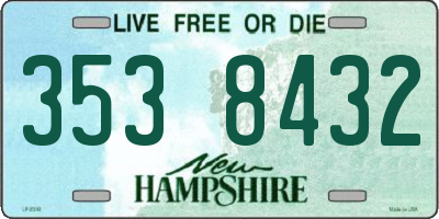 NH license plate 3538432