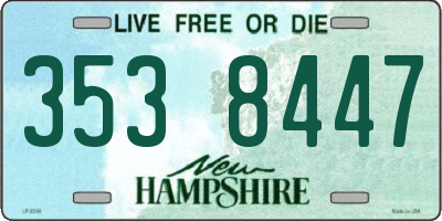 NH license plate 3538447
