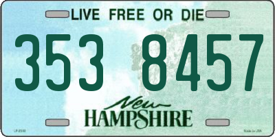 NH license plate 3538457