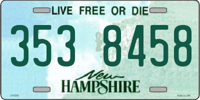 NH license plate 3538458
