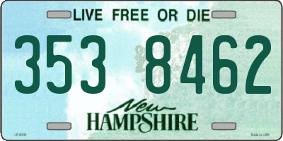 NH license plate 3538462