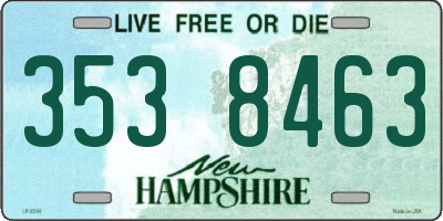 NH license plate 3538463