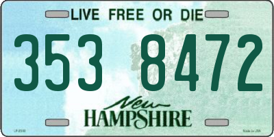 NH license plate 3538472