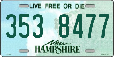 NH license plate 3538477