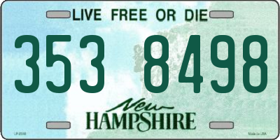 NH license plate 3538498