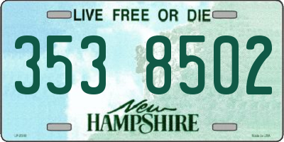 NH license plate 3538502