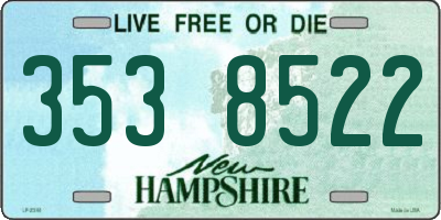 NH license plate 3538522
