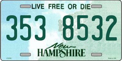 NH license plate 3538532