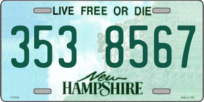NH license plate 3538567
