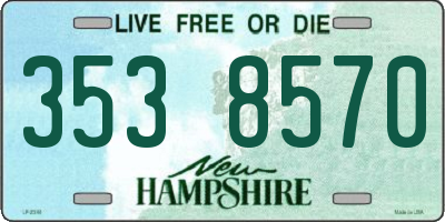 NH license plate 3538570