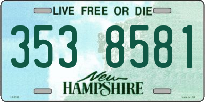 NH license plate 3538581