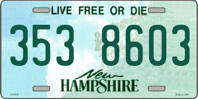 NH license plate 3538603