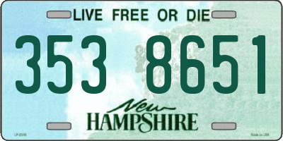 NH license plate 3538651