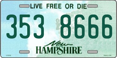 NH license plate 3538666