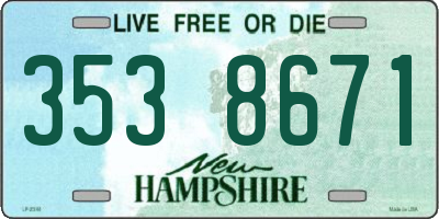 NH license plate 3538671