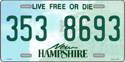 NH license plate 3538693