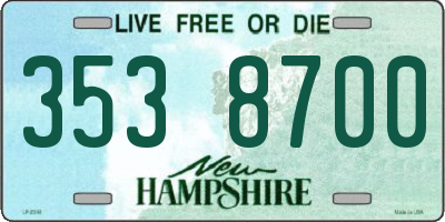 NH license plate 3538700
