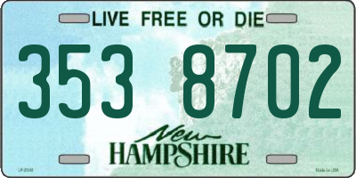 NH license plate 3538702