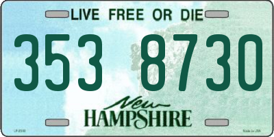 NH license plate 3538730
