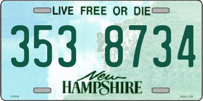 NH license plate 3538734