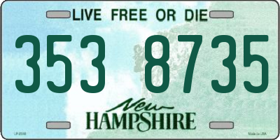 NH license plate 3538735